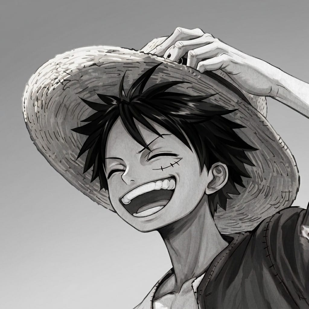 Luffy Greyscale Reference